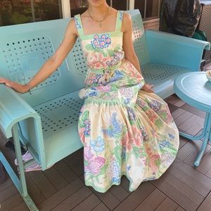 NWT Vintage 1970’s Victor Costa Floral Maxi Dress